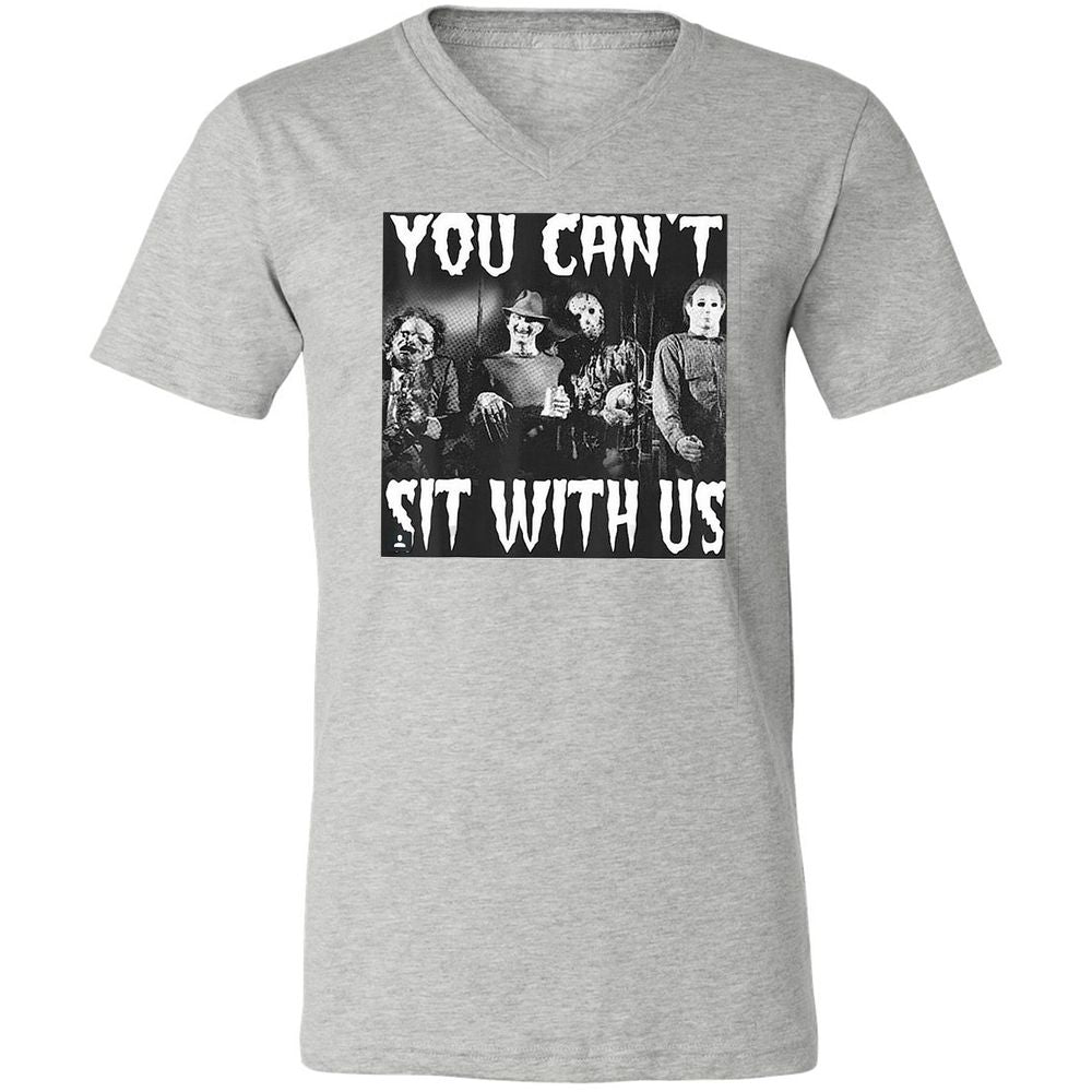 Unisex V-Neck T-Shirt - DNK2J5Q8 - Athletic Heather - 7