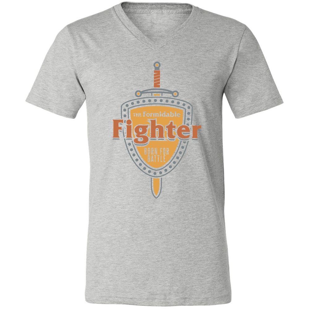 Unisex V-Neck T-Shirt - 4SHRYTE9 - Athletic Heather - 7