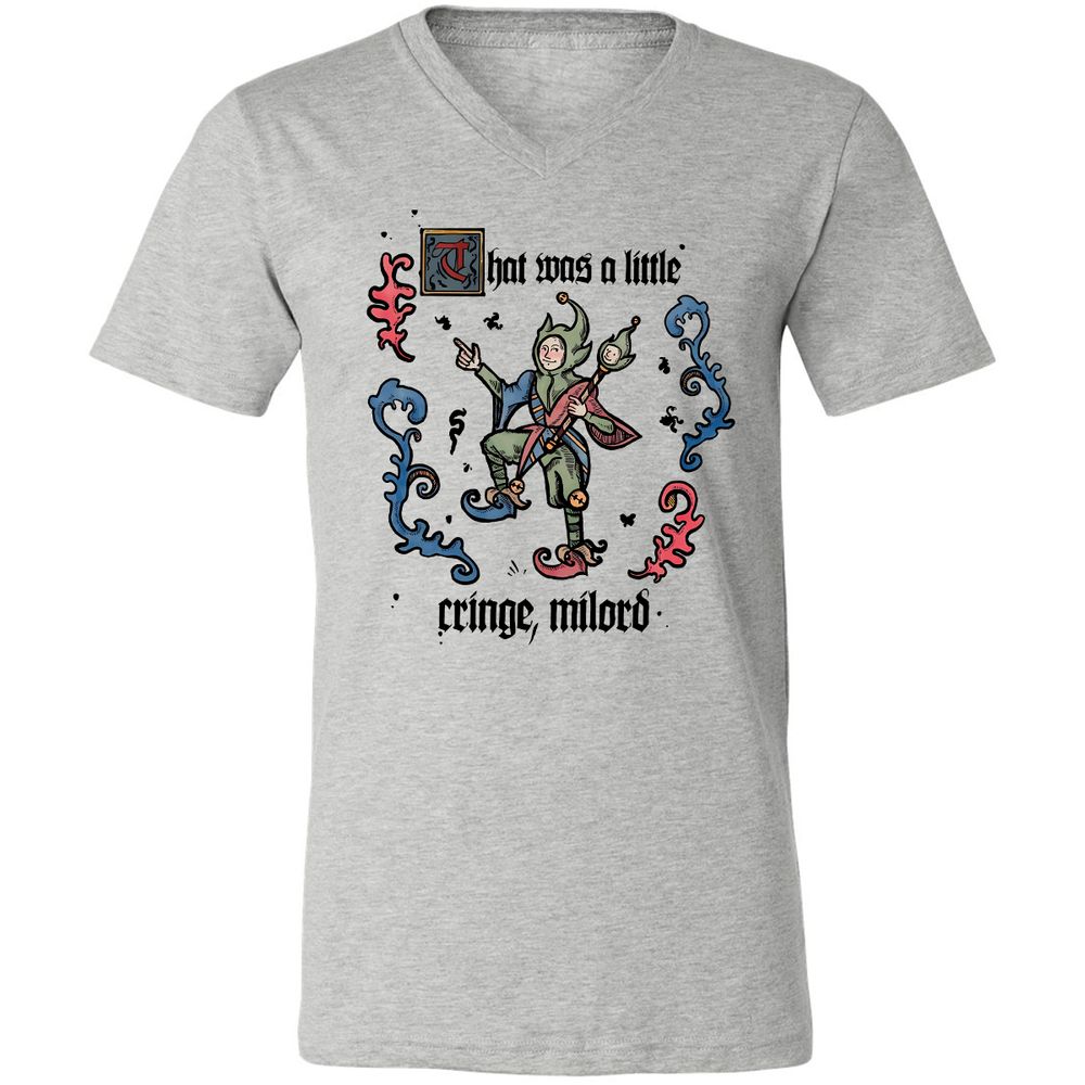 Unisex V-Neck T-Shirt - 8Y647KF7 - Athletic Heather - 7