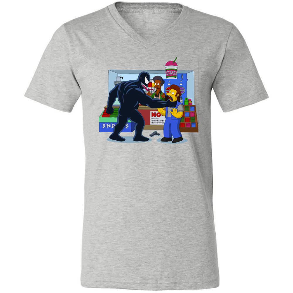 Unisex V-Neck T-Shirt - MQZKJBHY - Athletic Heather - 7