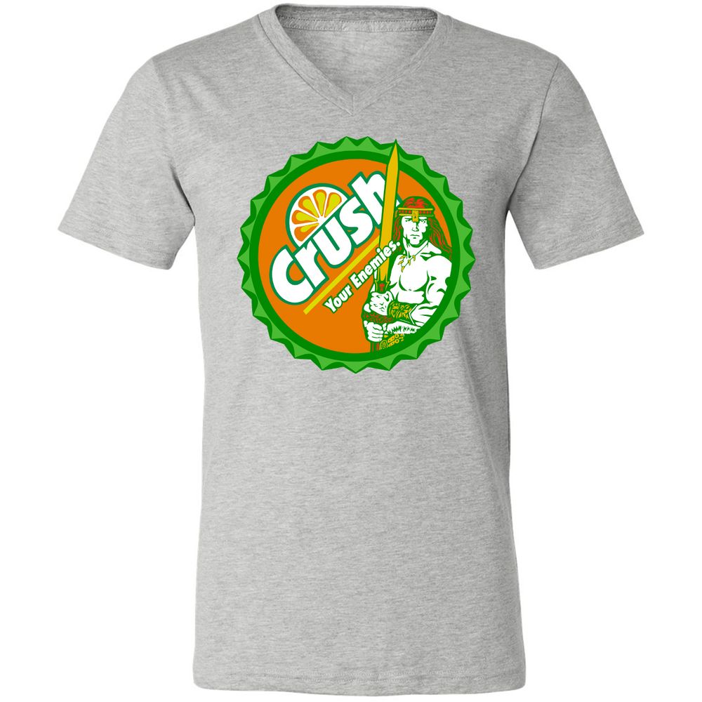 Unisex V-Neck T-Shirt - TCQM6E5P - Athletic Heather - 7