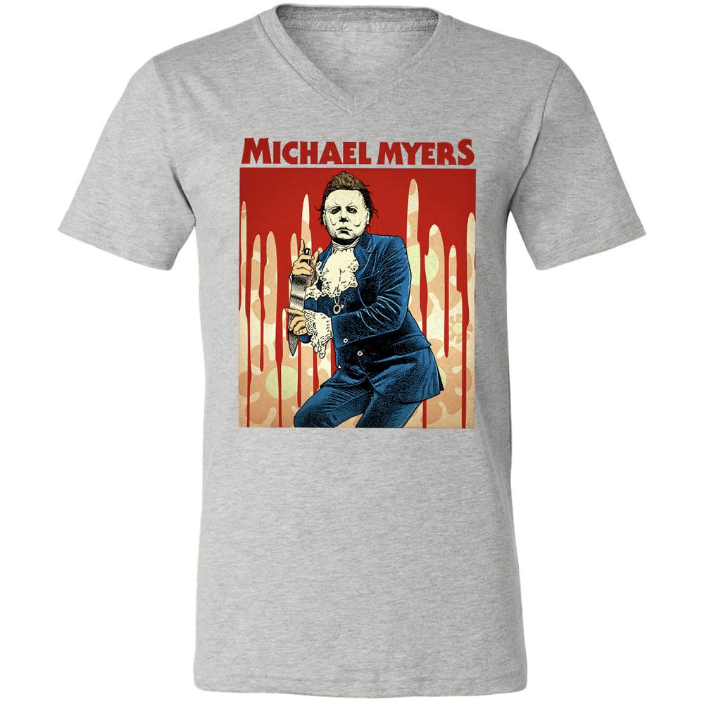 Unisex V-Neck T-Shirt - 5QMSAYPT - Athletic Heather - 7