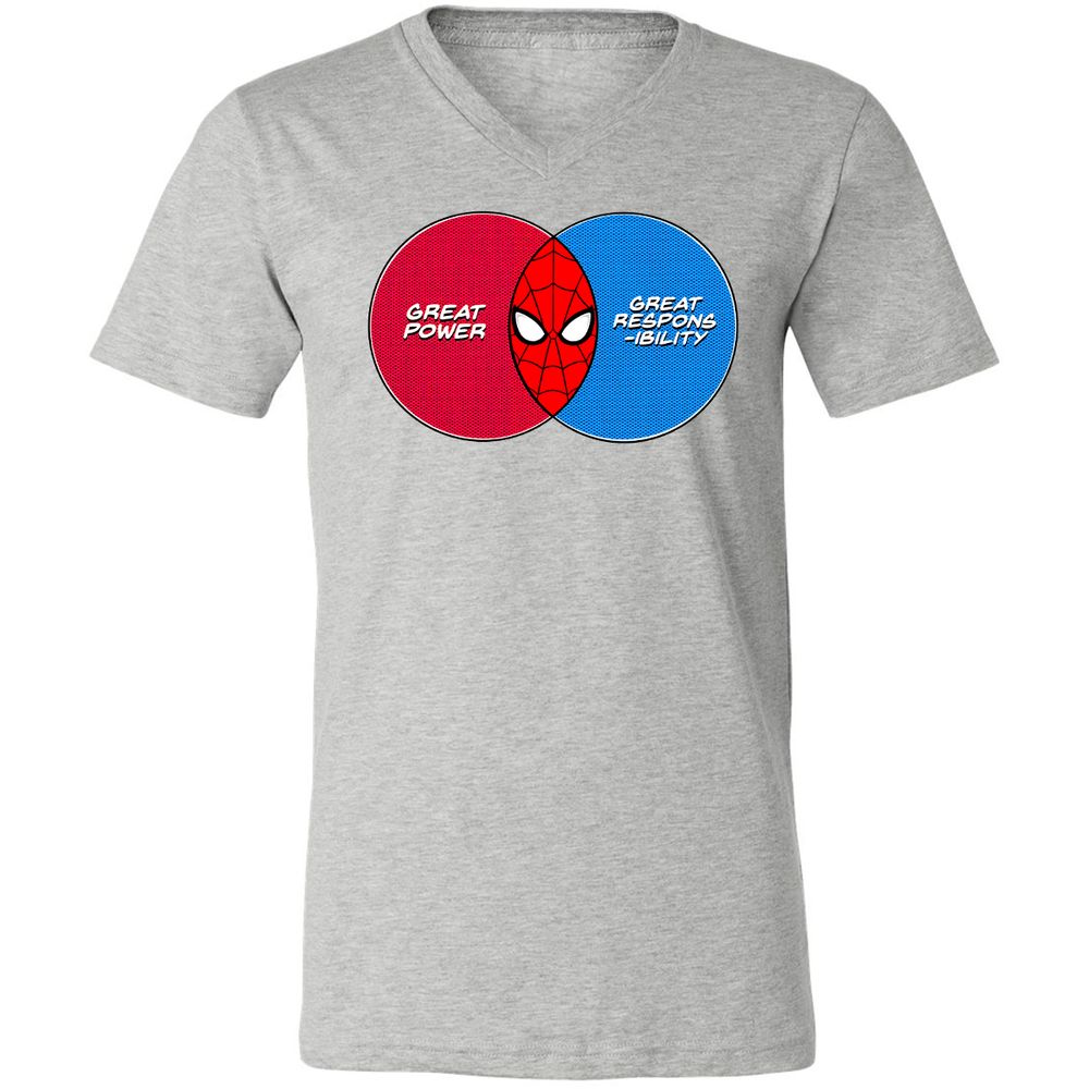 Unisex V-Neck T-Shirt - CLXW9Q4P - Athletic Heather - 7