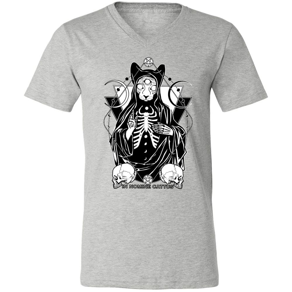 Unisex V-Neck T-Shirt - V9RGSBMM - Athletic Heather - 7