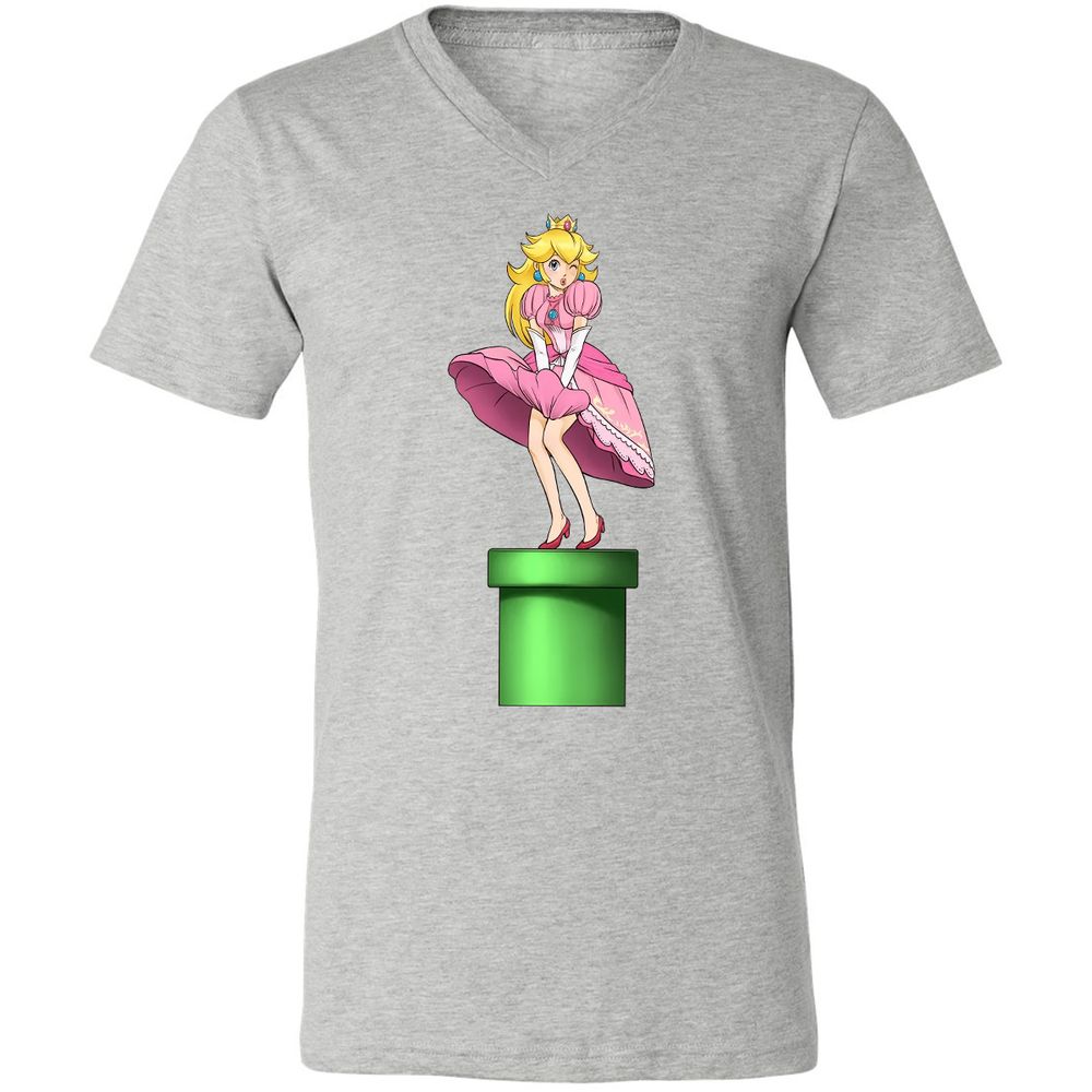Unisex V-Neck T-Shirt - B6K4W2FP - Athletic Heather - 7