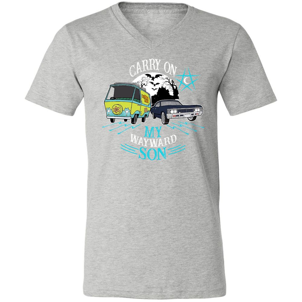Unisex V-Neck T-Shirt - TZZBD337 - Athletic Heather - 7