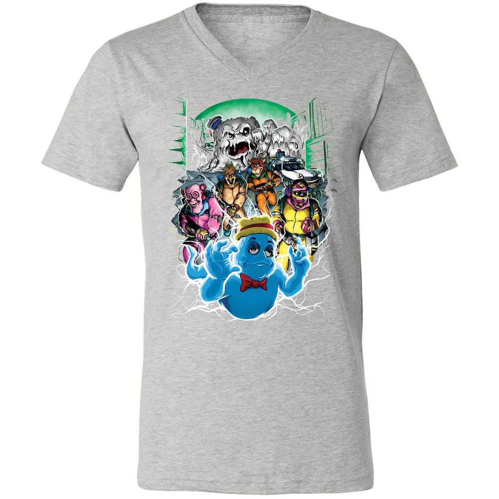 Unisex V-Neck T-Shirt - 5W6GQ8BN - Athletic Heather - 7
