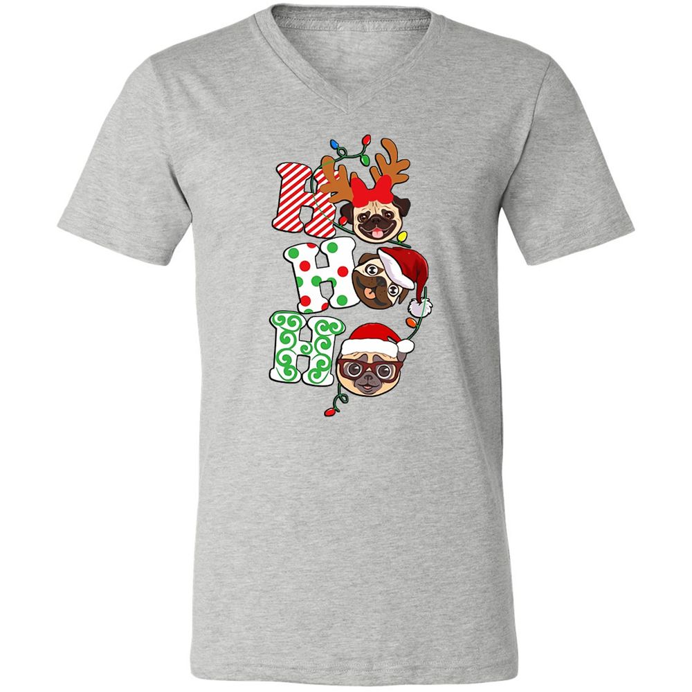 Unisex V-Neck T-Shirt - VXZ68U8F - Athletic Heather - 7
