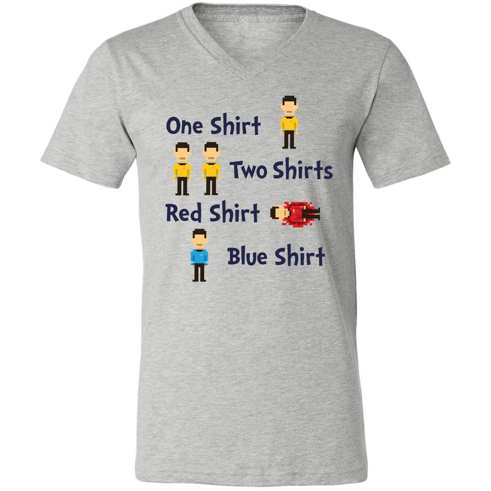 Red Shirt, Blue Shirt - Athletic Heather - 7