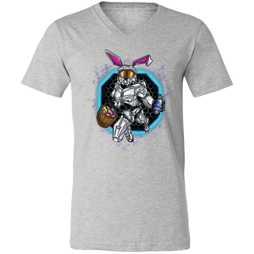Unisex V-Neck T-Shirt - 5DMH6M6Y - Athletic Heather - 7