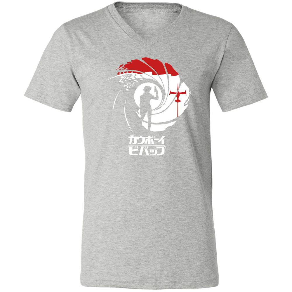 Unisex V-Neck T-Shirt - WJ7MDR21 - Athletic Heather - 7