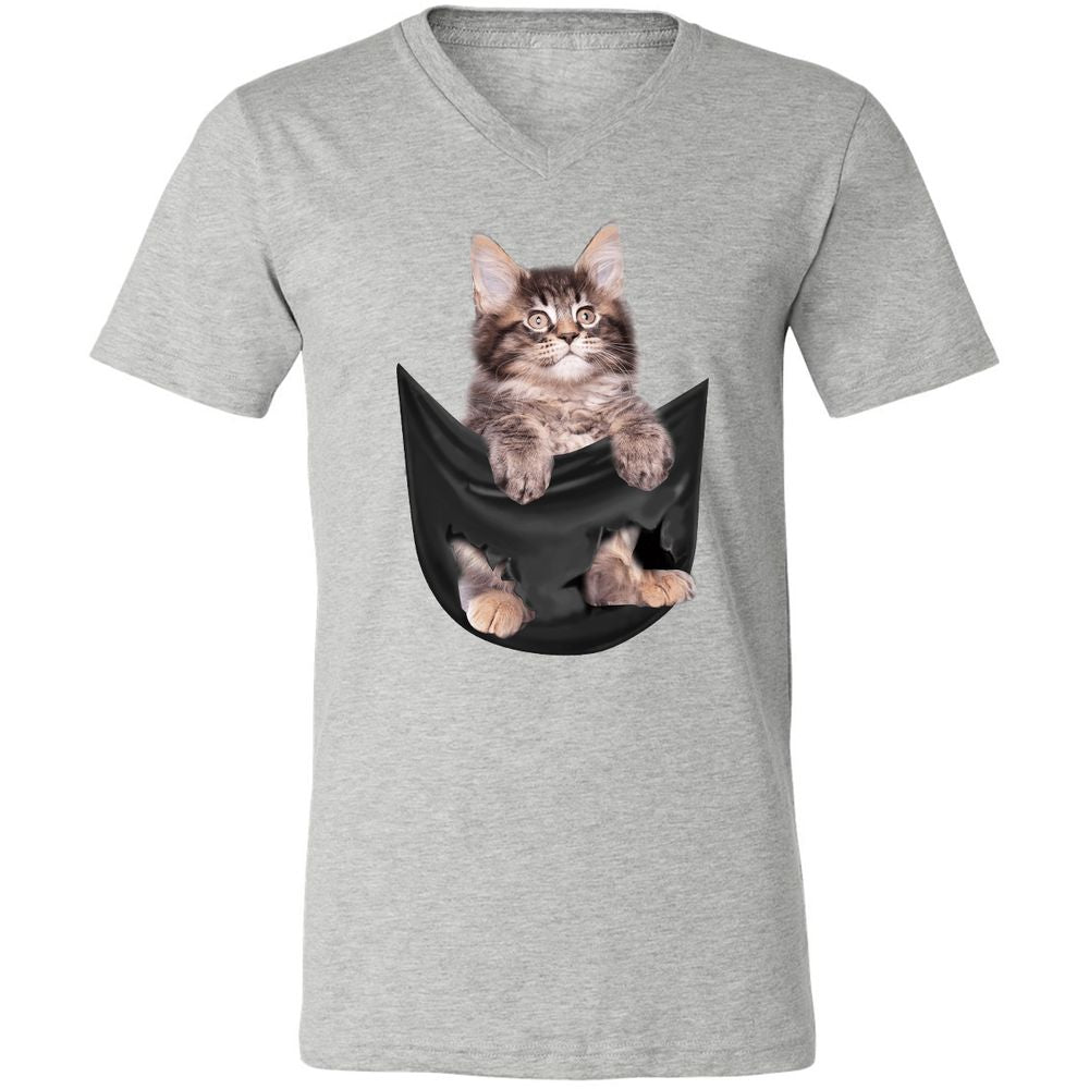 Unisex V-Neck T-Shirt - Q3LY4MY1 - Athletic Heather - 7