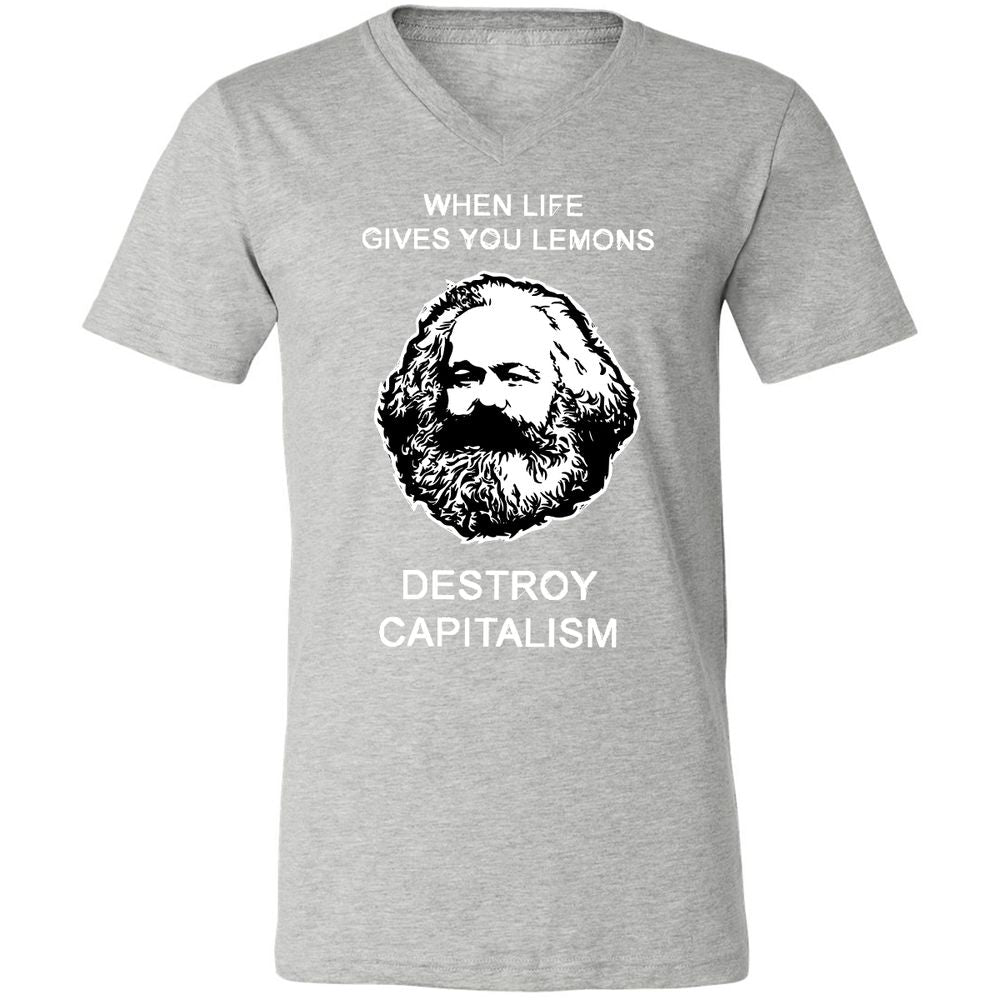 Unisex V-Neck T-Shirt - V4CQRWM8 - Athletic Heather - 7