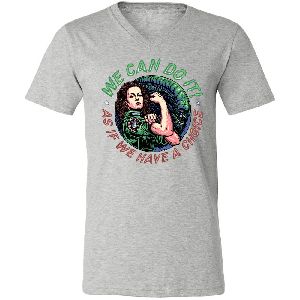 Unisex V-Neck T-Shirt - C7YYFLEB - Athletic Heather - 7