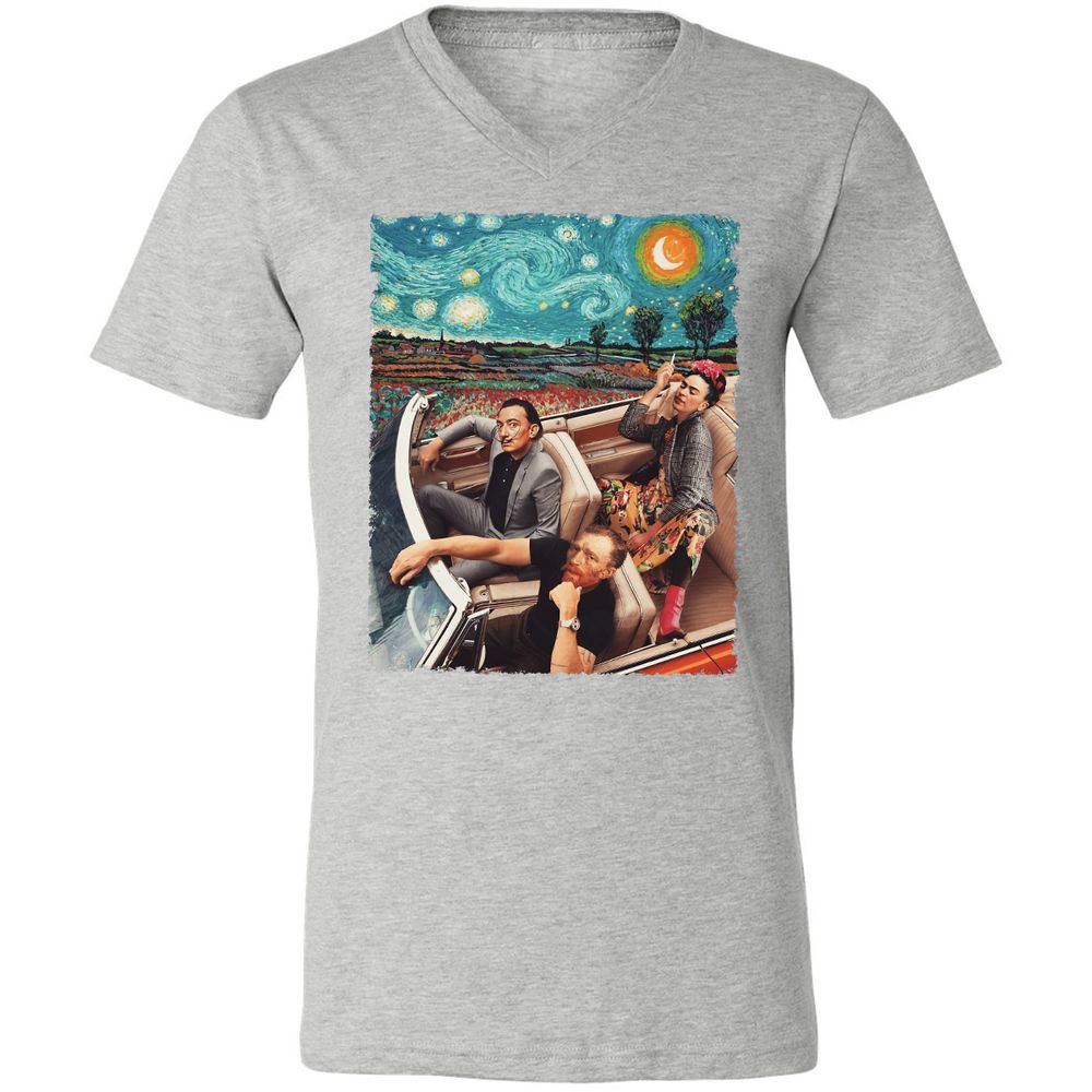 Unisex V-Neck T-Shirt - 3CML4UKD - Athletic Heather - 7