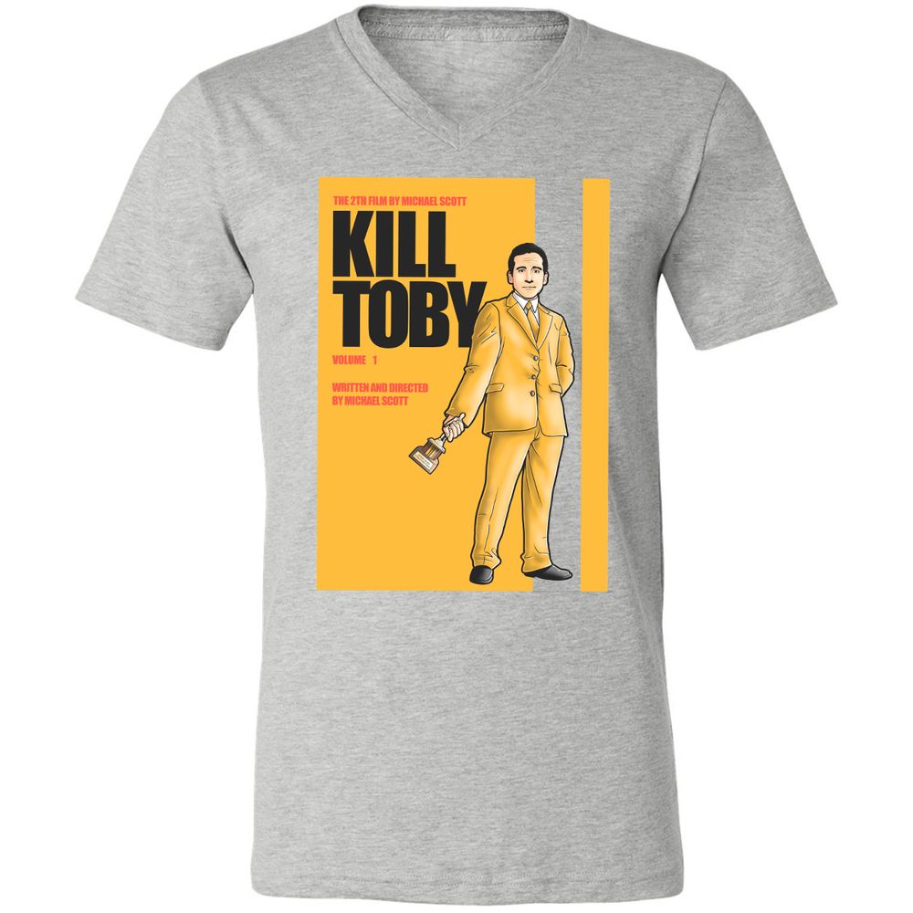 Unisex V-Neck T-Shirt - DFE1HZ8K - Athletic Heather - 7