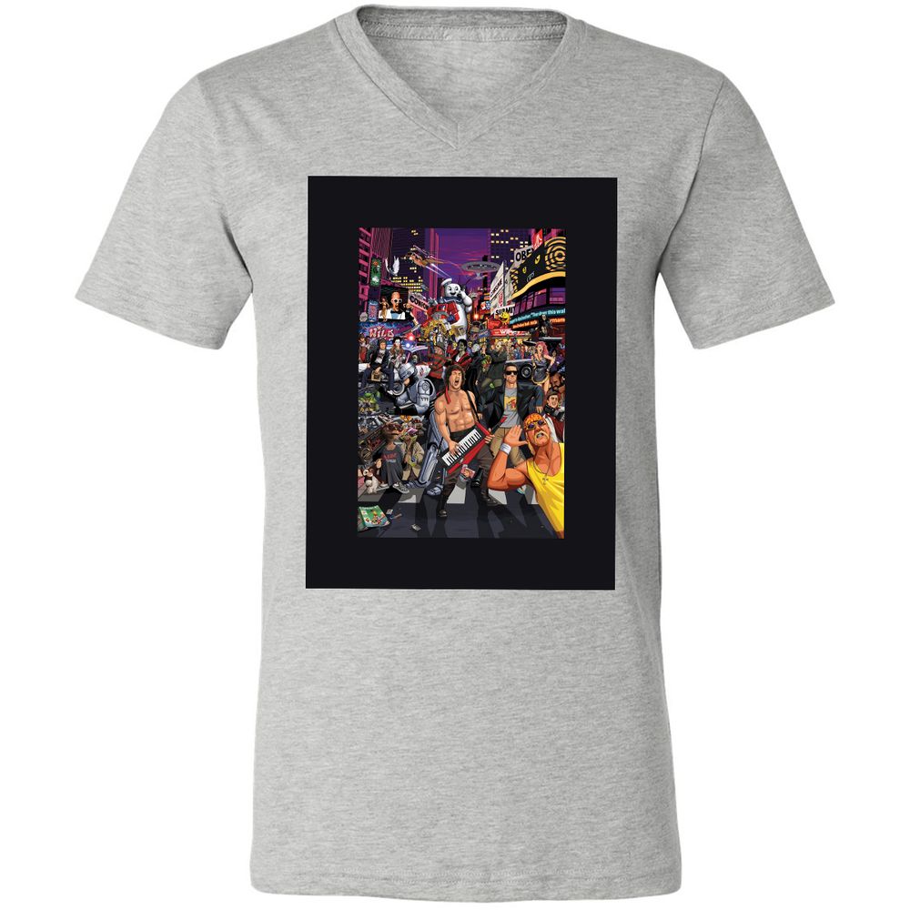 Unisex V-Neck T-Shirt - 9ZP7UPFT - Athletic Heather - 7