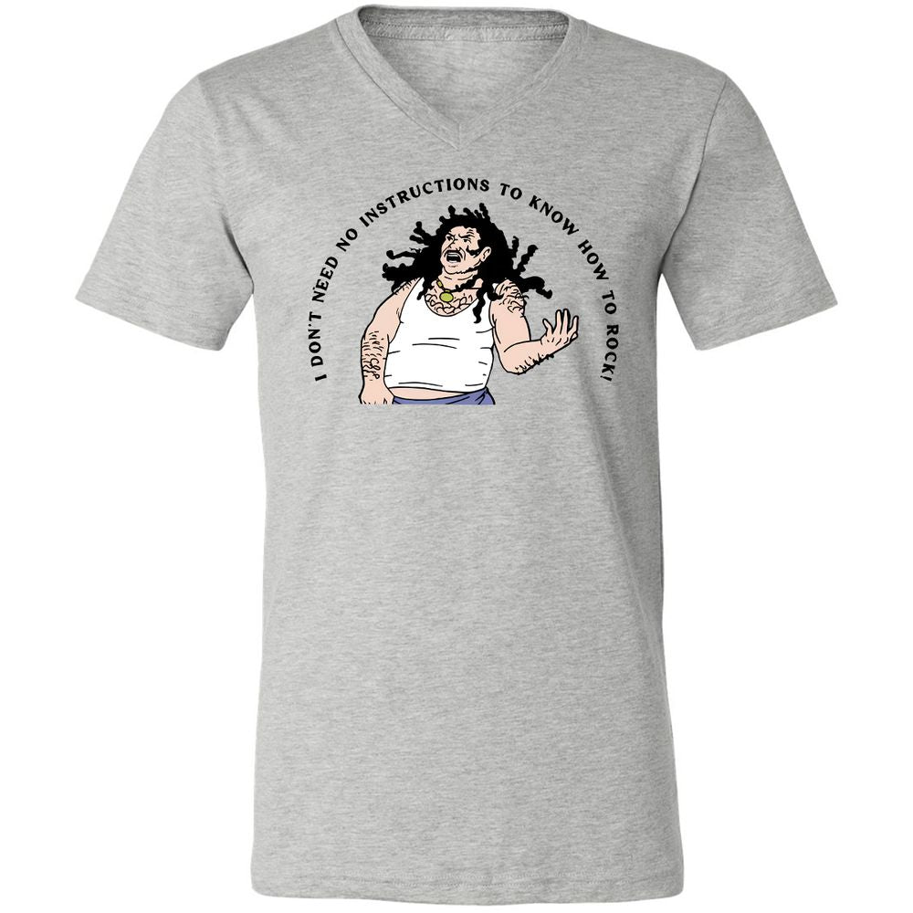 Unisex V-Neck T-Shirt - Y5BYVVDJ - Athletic Heather - 7