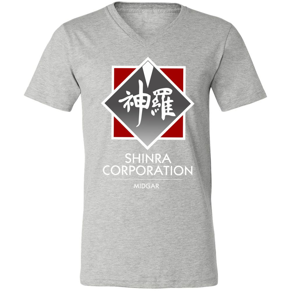 Unisex V-Neck T-Shirt - 8YMS49UG - Athletic Heather - 7