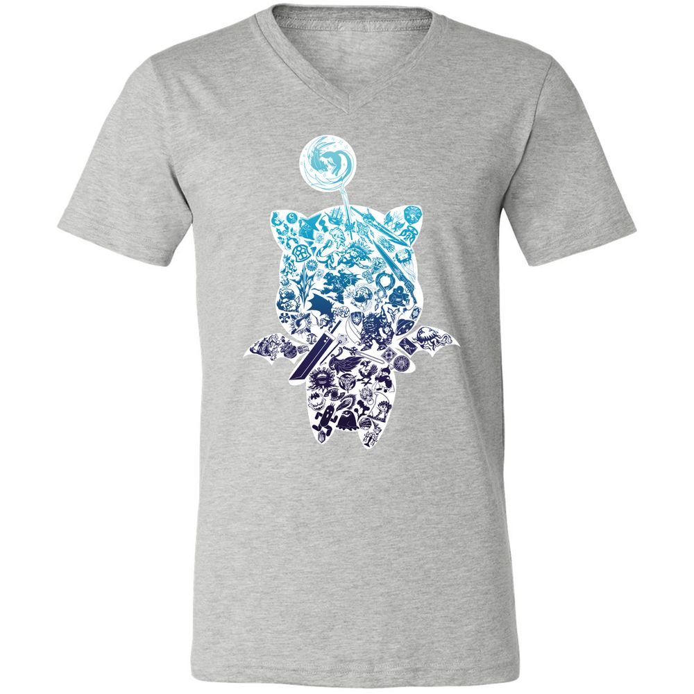 Unisex V-Neck T-Shirt - 427BNPML - Athletic Heather - 7