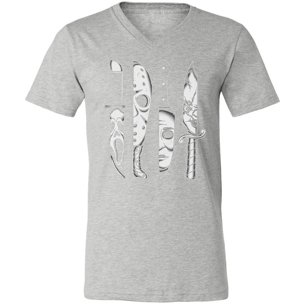 Unisex V-Neck T-Shirt - 91R624YQ - Athletic Heather - 7