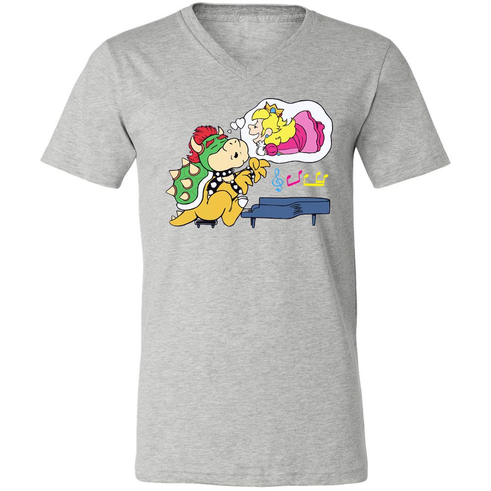 Unisex V-Neck T-Shirt - T8YECF72 - Athletic Heather - 7