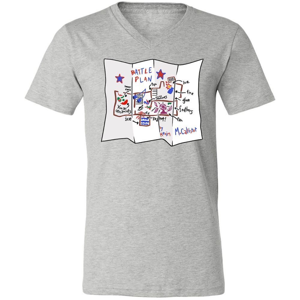 Unisex V-Neck T-Shirt - JS1J7XUR - Athletic Heather - 7