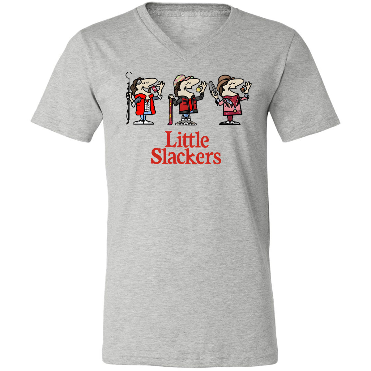 Unisex V-Neck T-Shirt - B1MFXL9A - Athletic Heather - 7