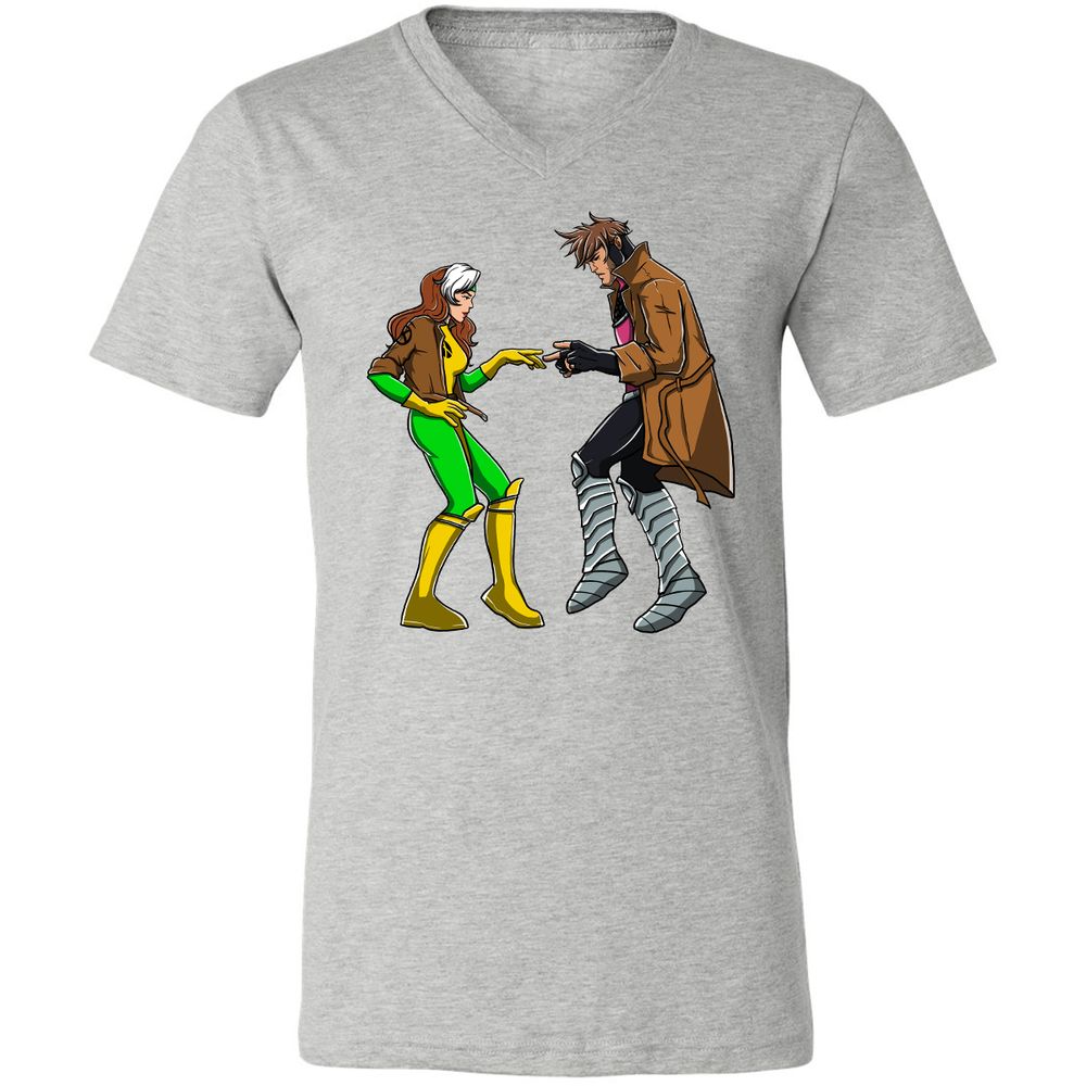 Unisex V-Neck T-Shirt - 6PEEXNZE - Athletic Heather - 7