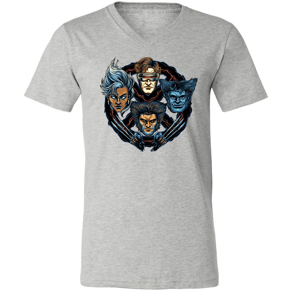 Unisex V-Neck T-Shirt - FM3ZVYML - Athletic Heather - 7