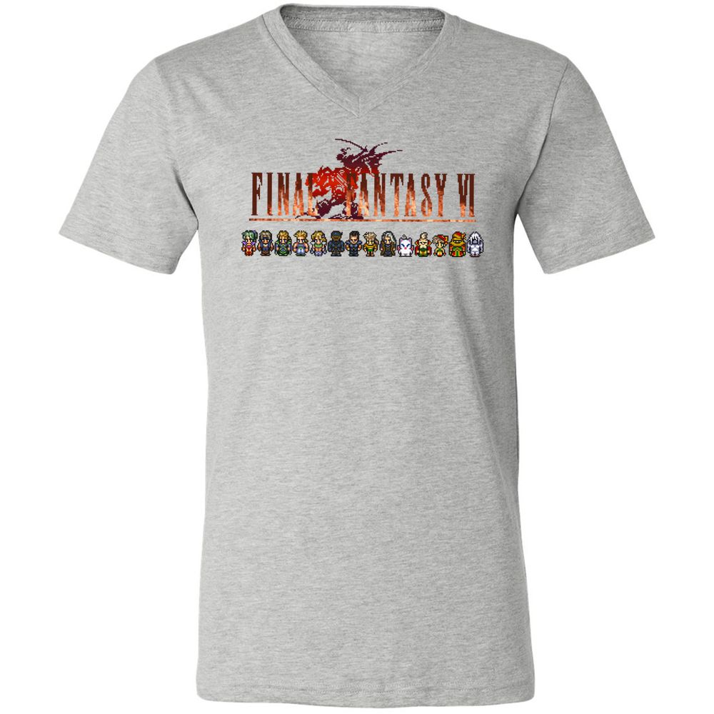 Unisex V-Neck T-Shirt - TE4GHWS2 - Athletic Heather - 7