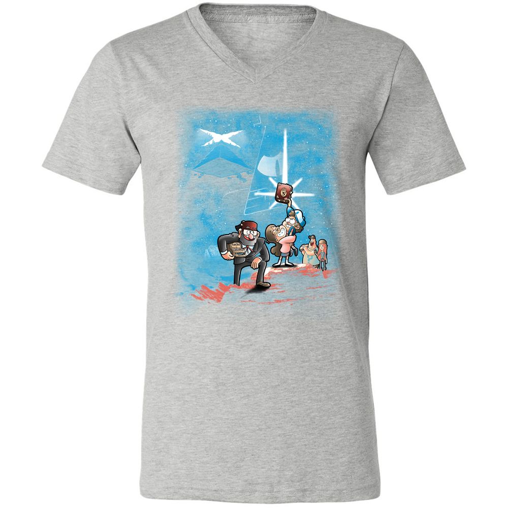 Unisex V-Neck T-Shirt - AZNLLPL2 - Athletic Heather - 7