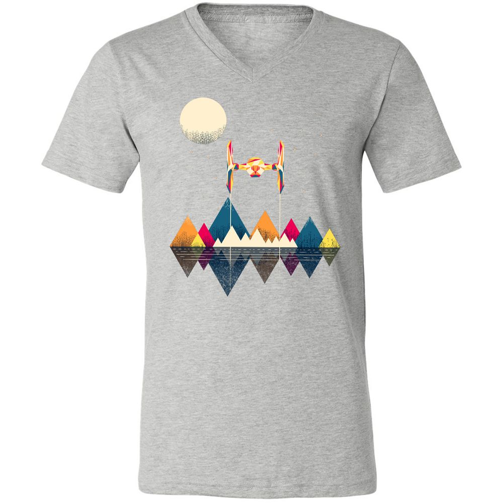 Unisex V-Neck T-Shirt - NPQAH1K7 - Athletic Heather - 7