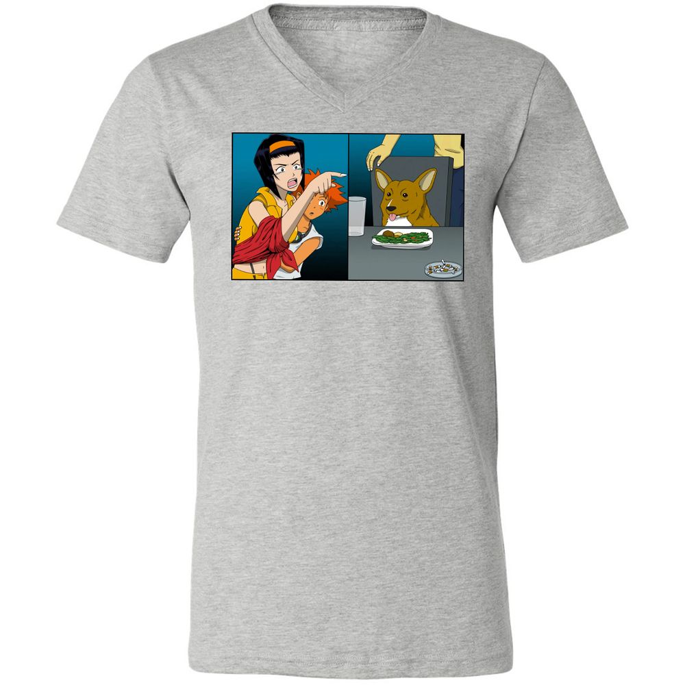 Unisex V-Neck T-Shirt - XVKXJB5G - Athletic Heather - 7