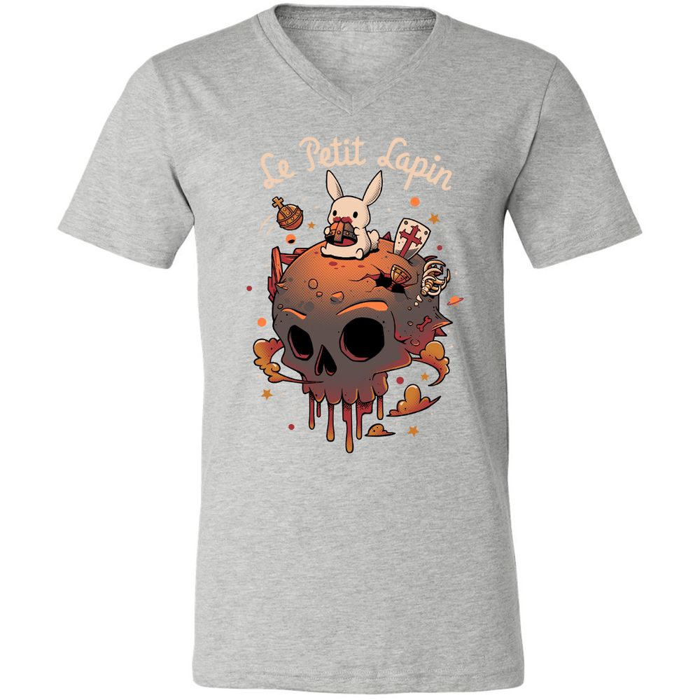 Unisex V-Neck T-Shirt - VDCDRJBV - Athletic Heather - 7