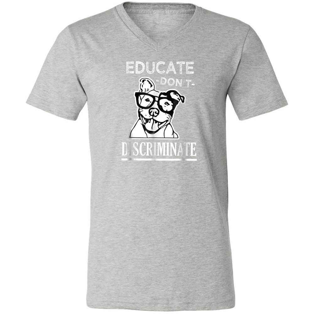 Unisex V-Neck T-Shirt - QQBPR3RC - Athletic Heather - 7