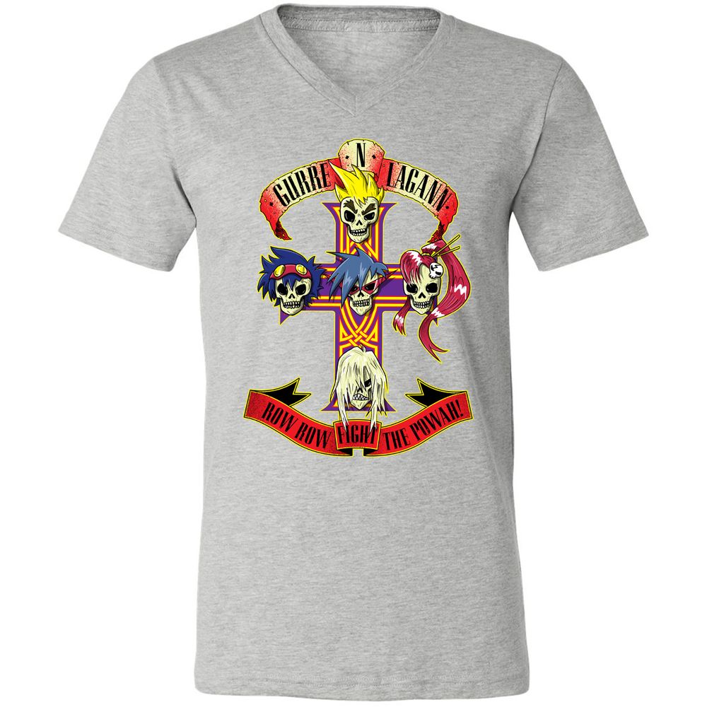 Unisex V-Neck T-Shirt - N5JVQ8EX - Athletic Heather - 7