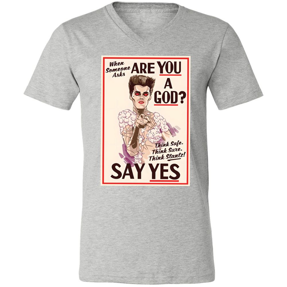 Unisex V-Neck T-Shirt - YN2QCG18 - Athletic Heather - 7