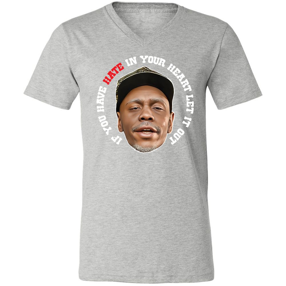 Unisex V-Neck T-Shirt - ZHDQHDM7 - Athletic Heather - 7
