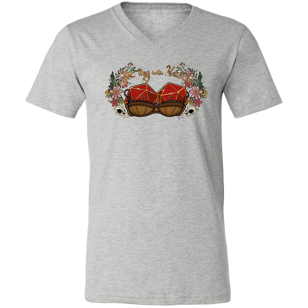 Unisex V-Neck T-Shirt - 11BHZ3AT - Athletic Heather - 7