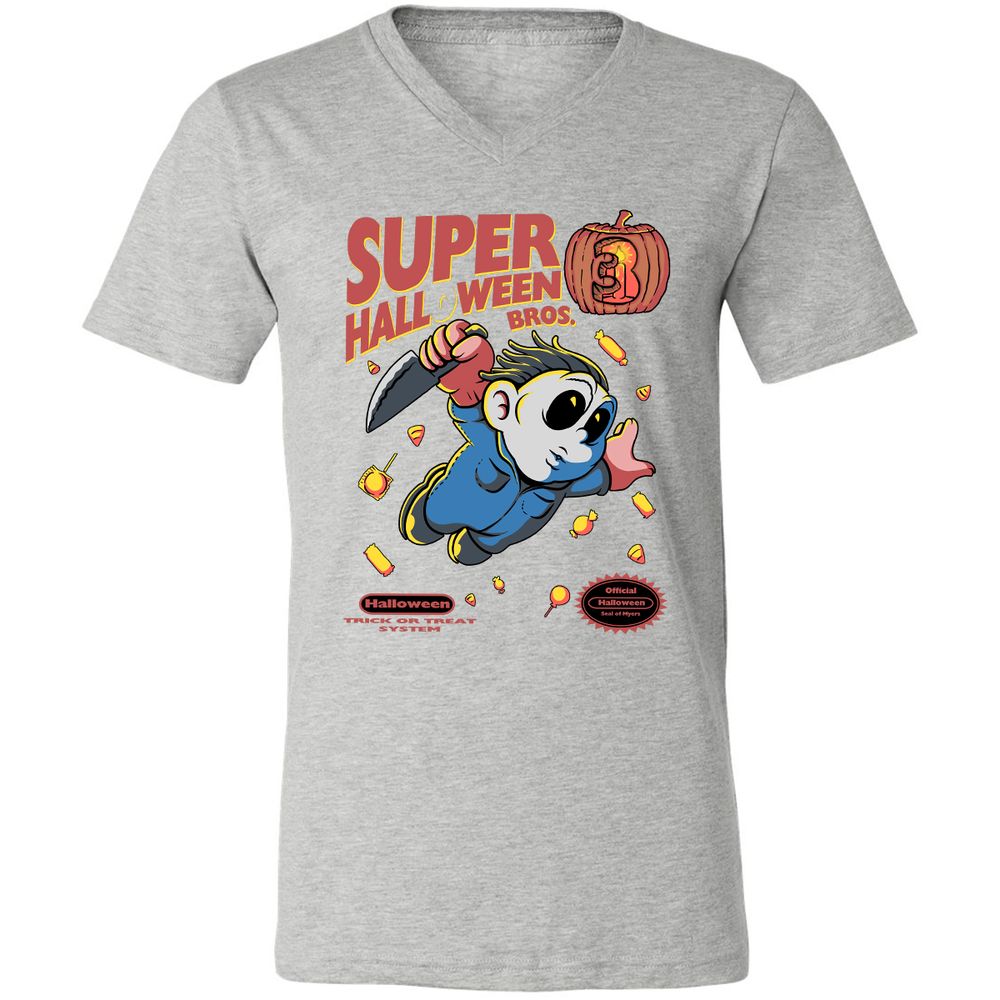 Unisex V-Neck T-Shirt - DLVH5R33 - Athletic Heather - 7