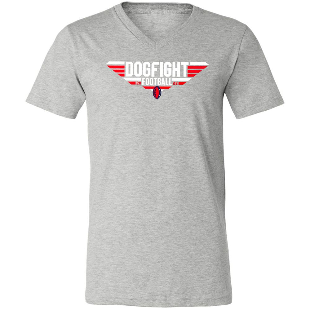 Unisex V-Neck T-Shirt - 6KJ4UUPV - Athletic Heather - 7