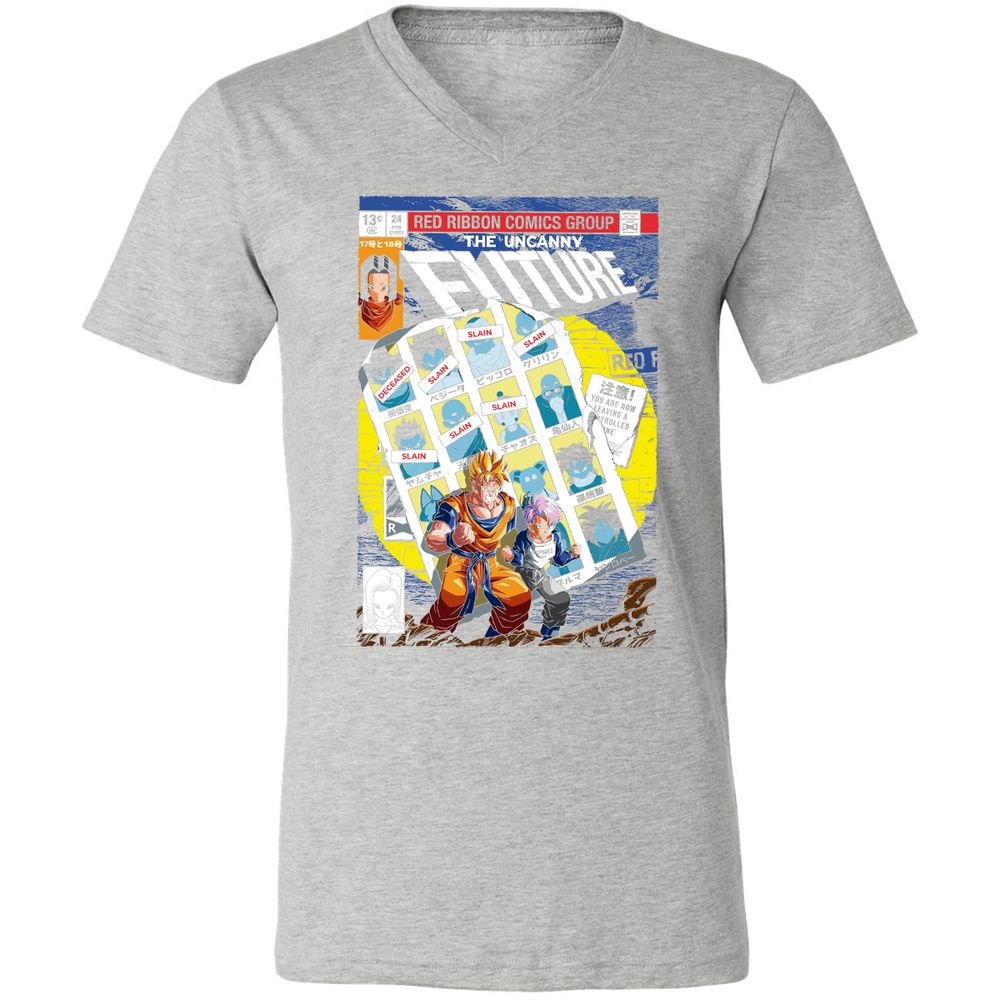 Unisex V-Neck T-Shirt - D2A2YNYE - Athletic Heather - 7