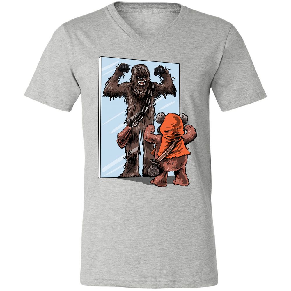 Unisex V-Neck T-Shirt - BF7ZJ424 - Athletic Heather - 7