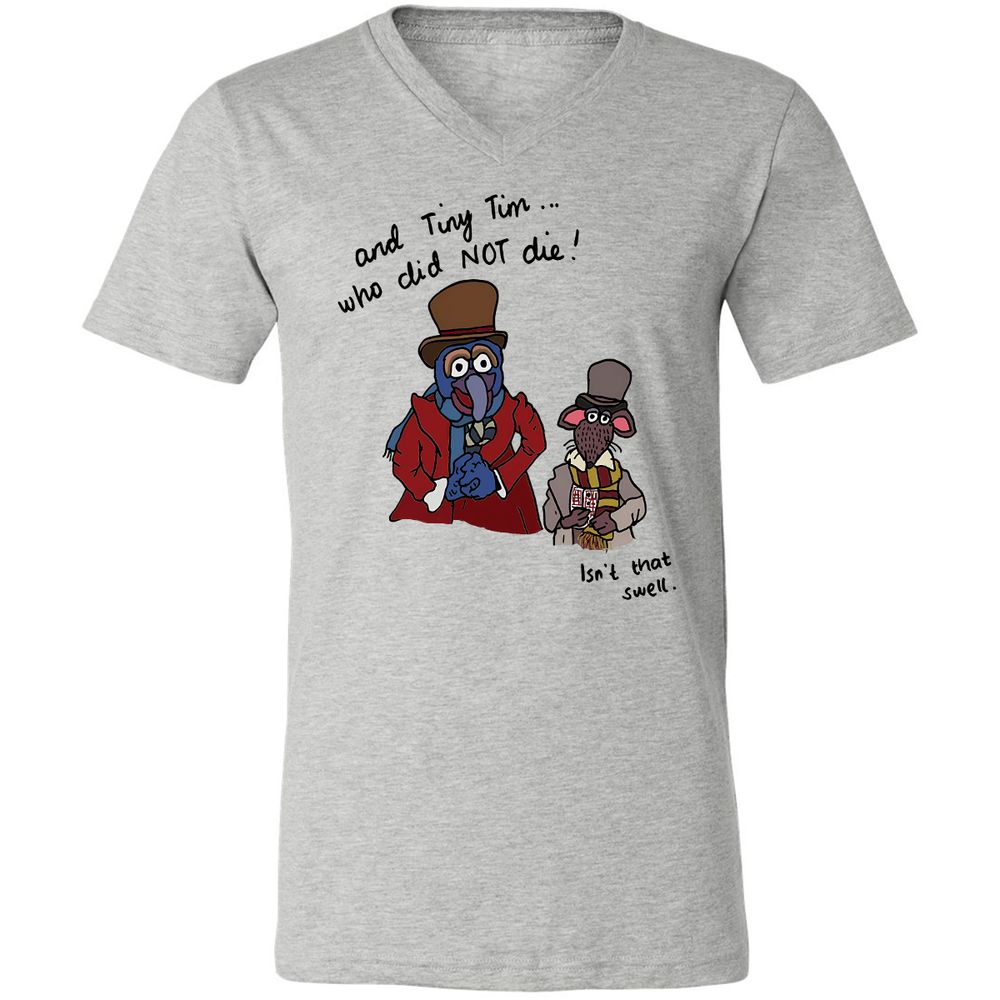 Unisex V-Neck T-Shirt - TE8GW164 - Athletic Heather - 7