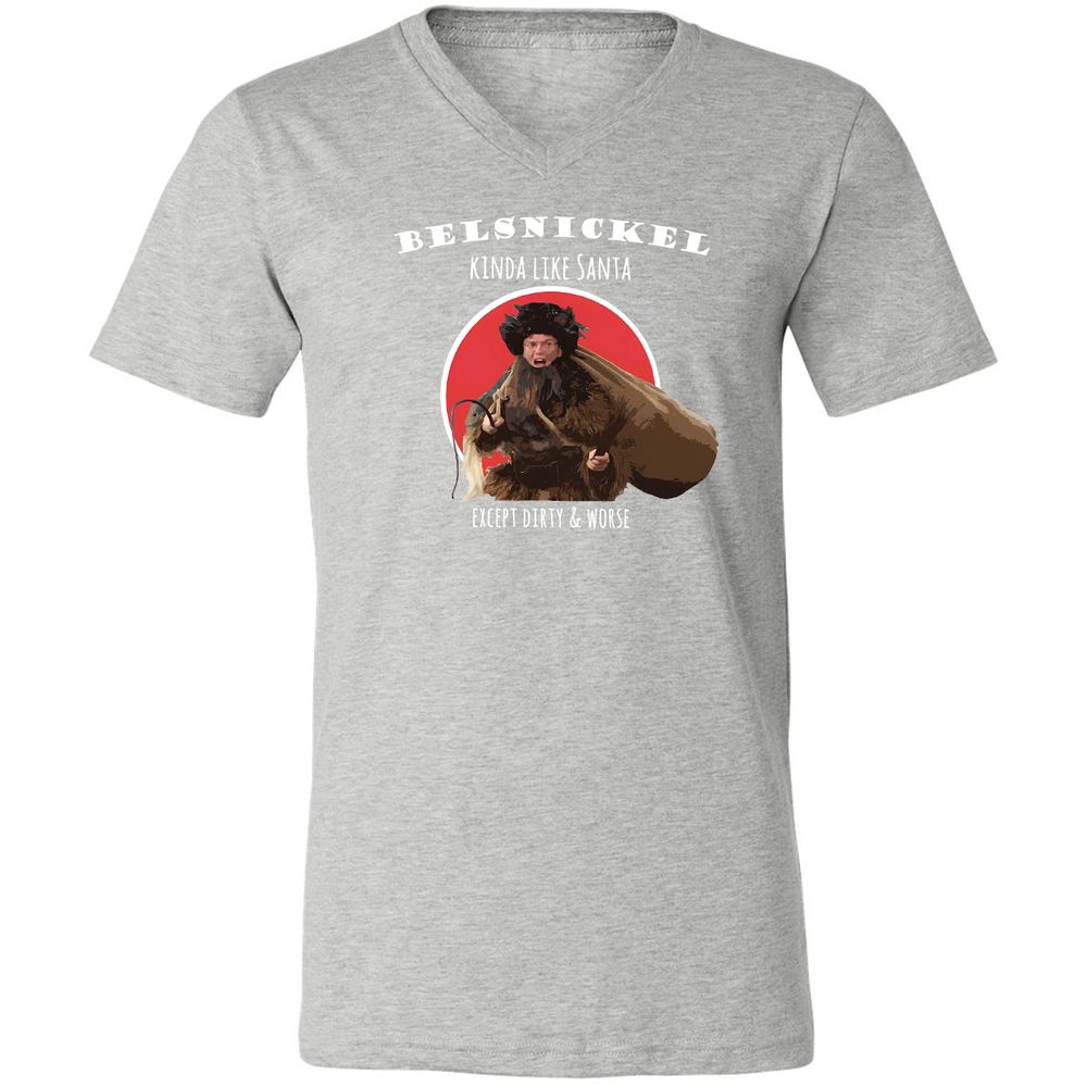 Unisex V-Neck T-Shirt - NGUV9QXA - Athletic Heather - 7