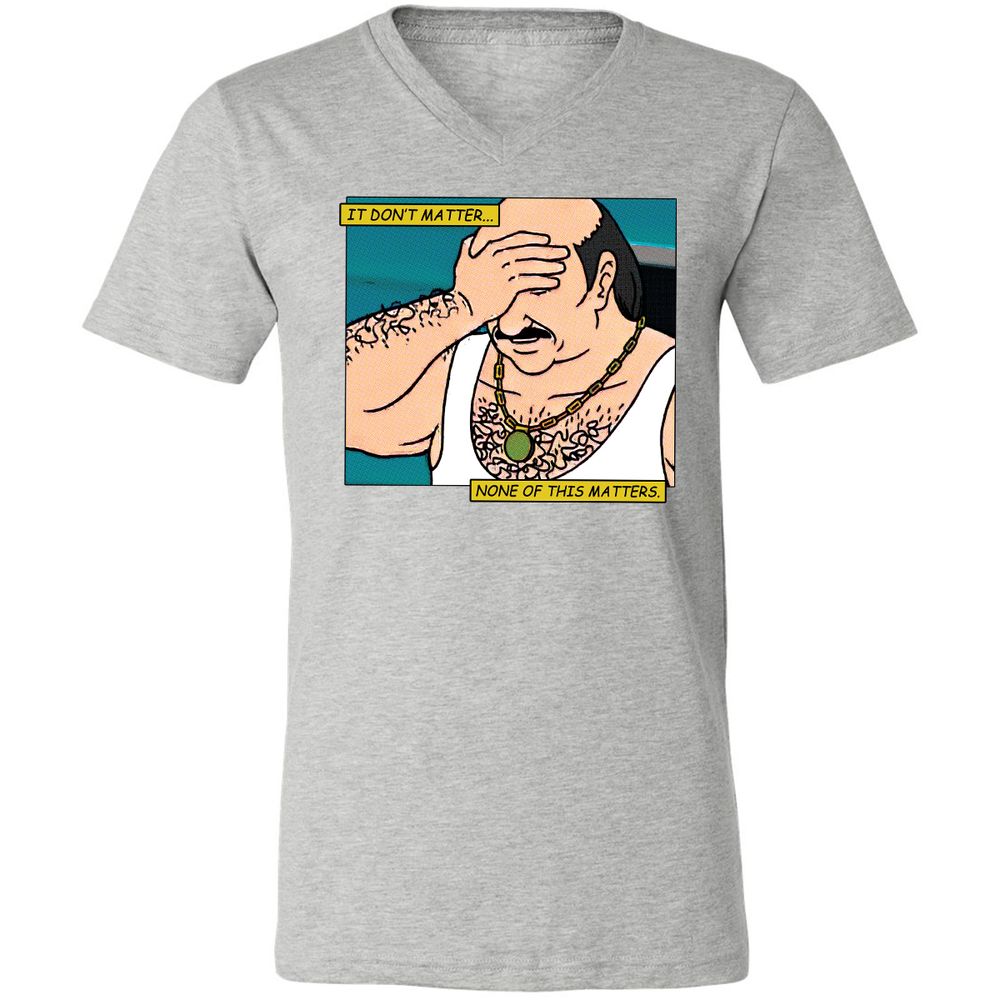 Unisex V-Neck T-Shirt - T9ZCHEDZ - Athletic Heather - 7