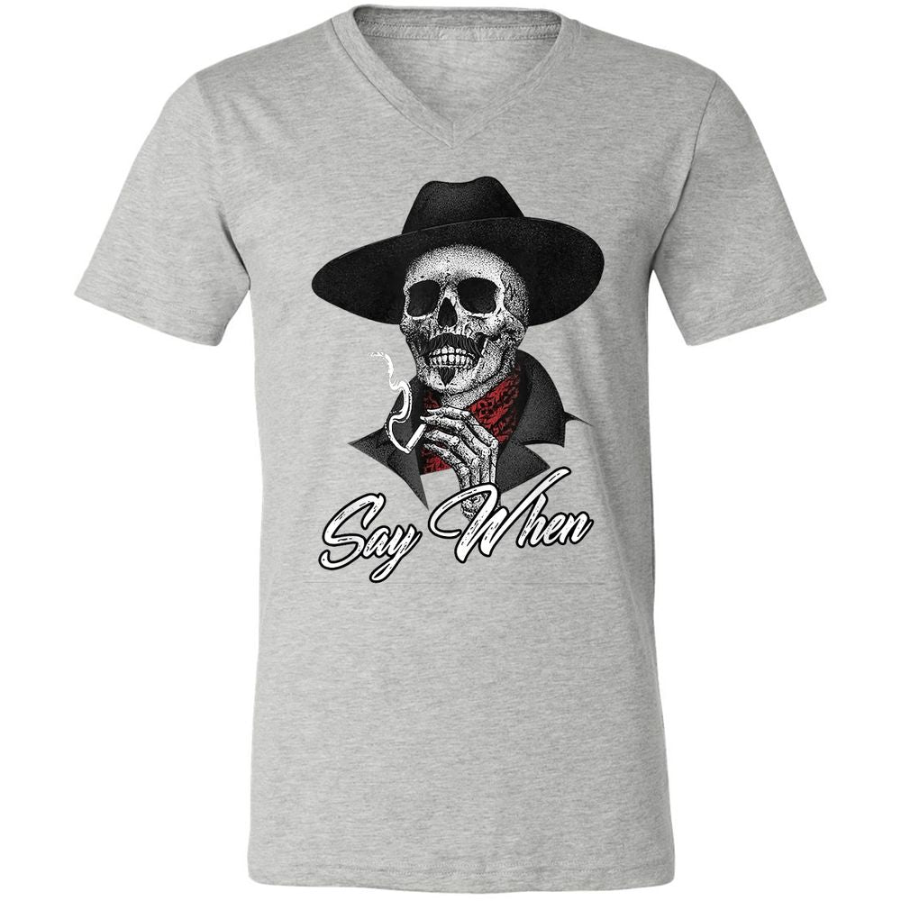 Unisex V-Neck T-Shirt - 5ZPEVTYX - Athletic Heather - 7