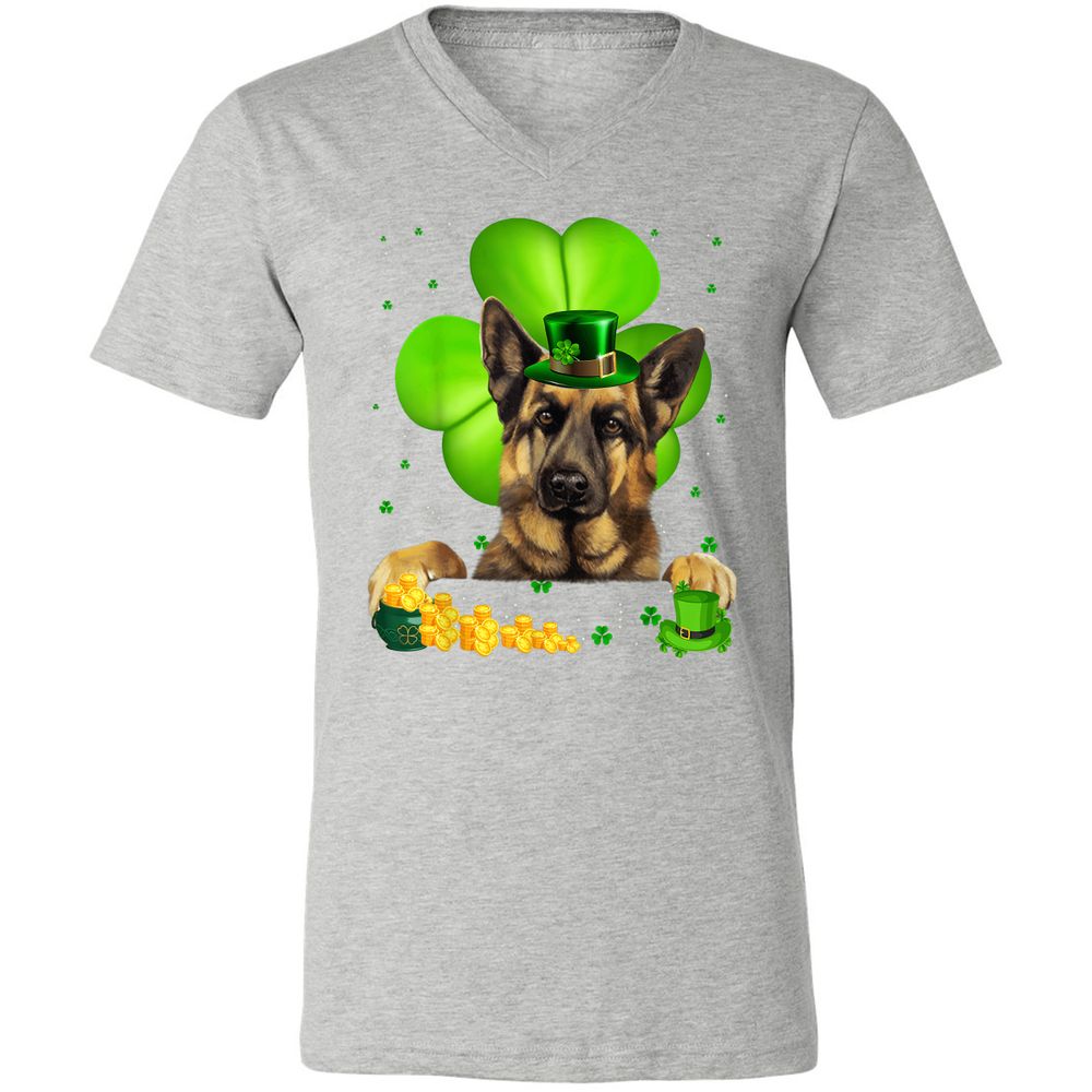 Unisex V-Neck T-Shirt - 3WDFCB4P - Athletic Heather - 7