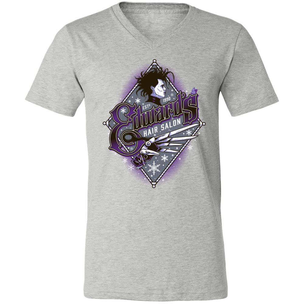 Unisex V-Neck T-Shirt - EXBDHJKM - Athletic Heather - 7